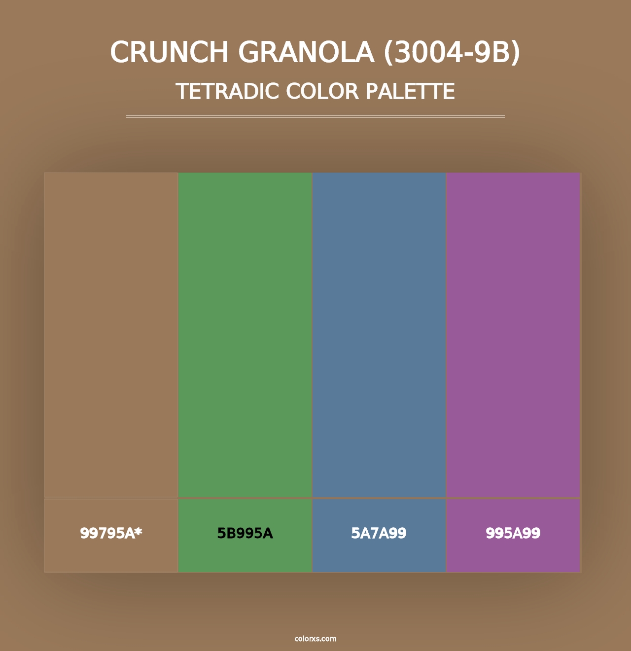 Crunch Granola (3004-9B) - Tetradic Color Palette