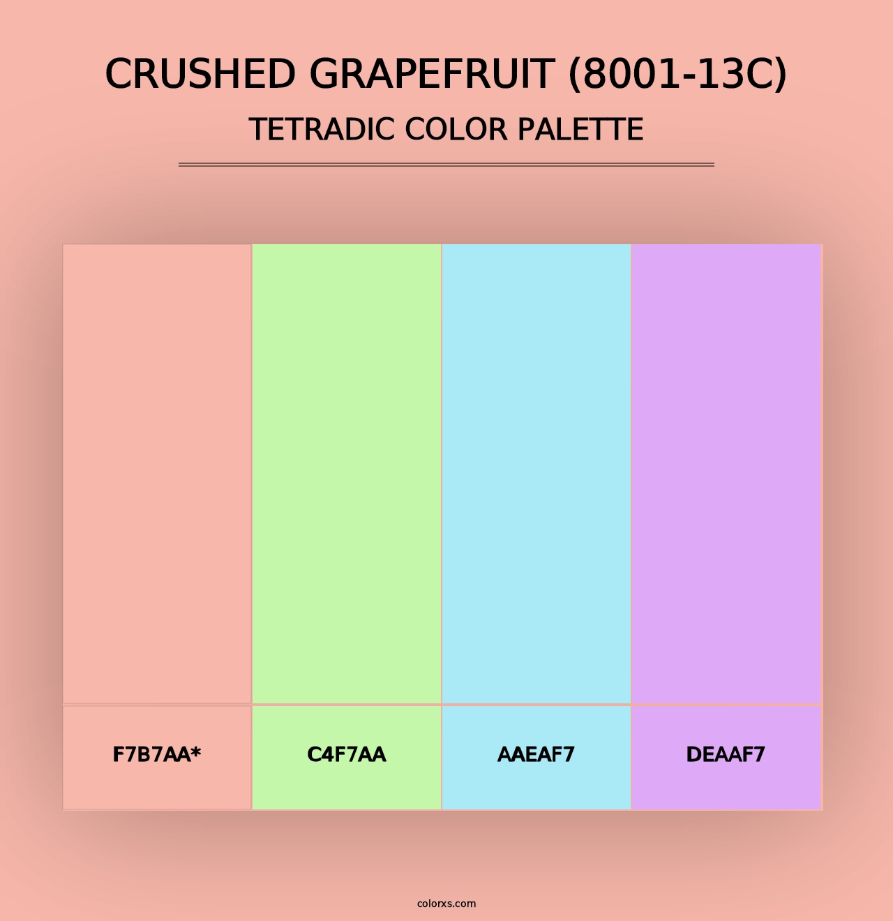 Crushed Grapefruit (8001-13C) - Tetradic Color Palette