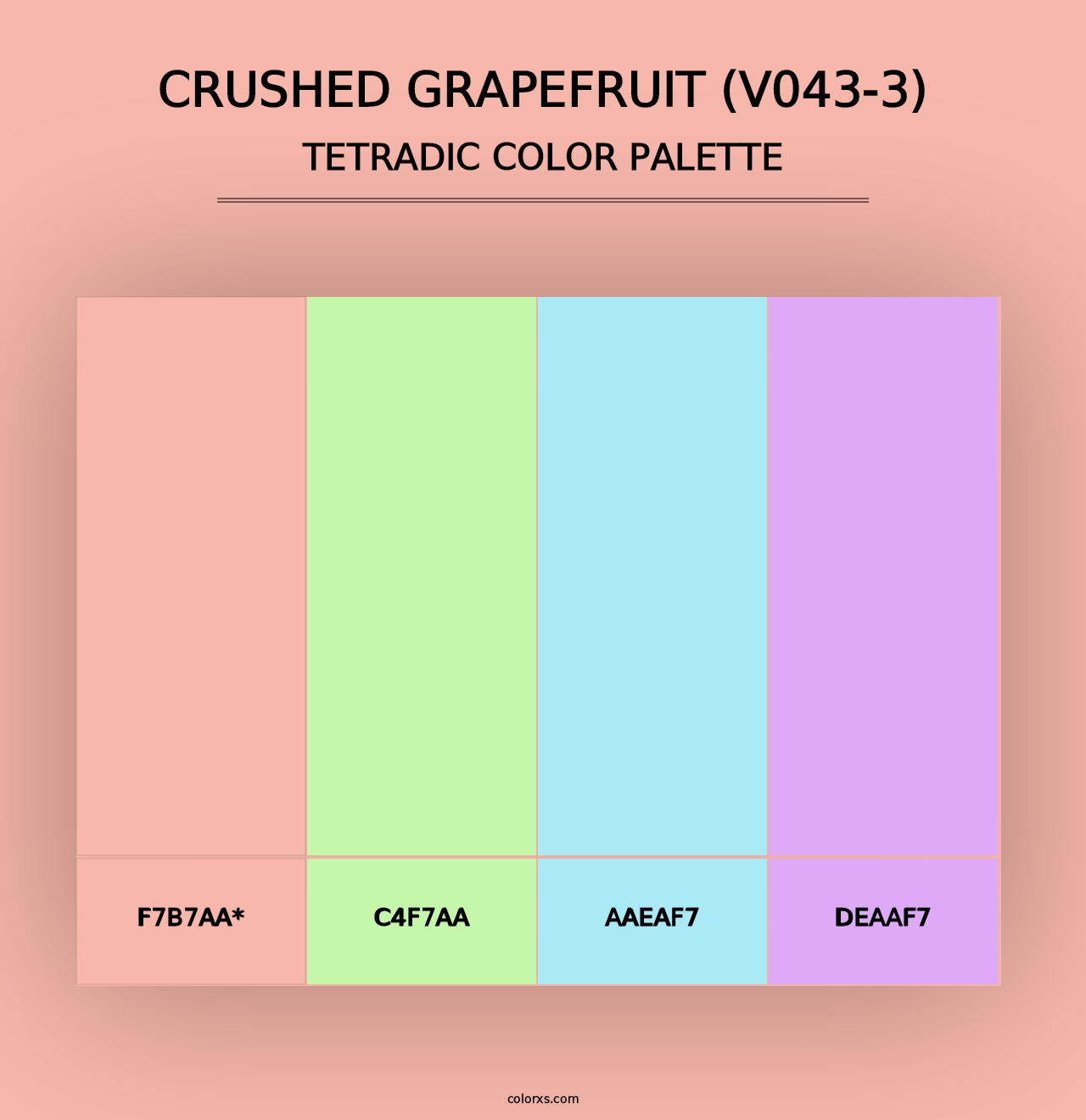 Crushed Grapefruit (V043-3) - Tetradic Color Palette