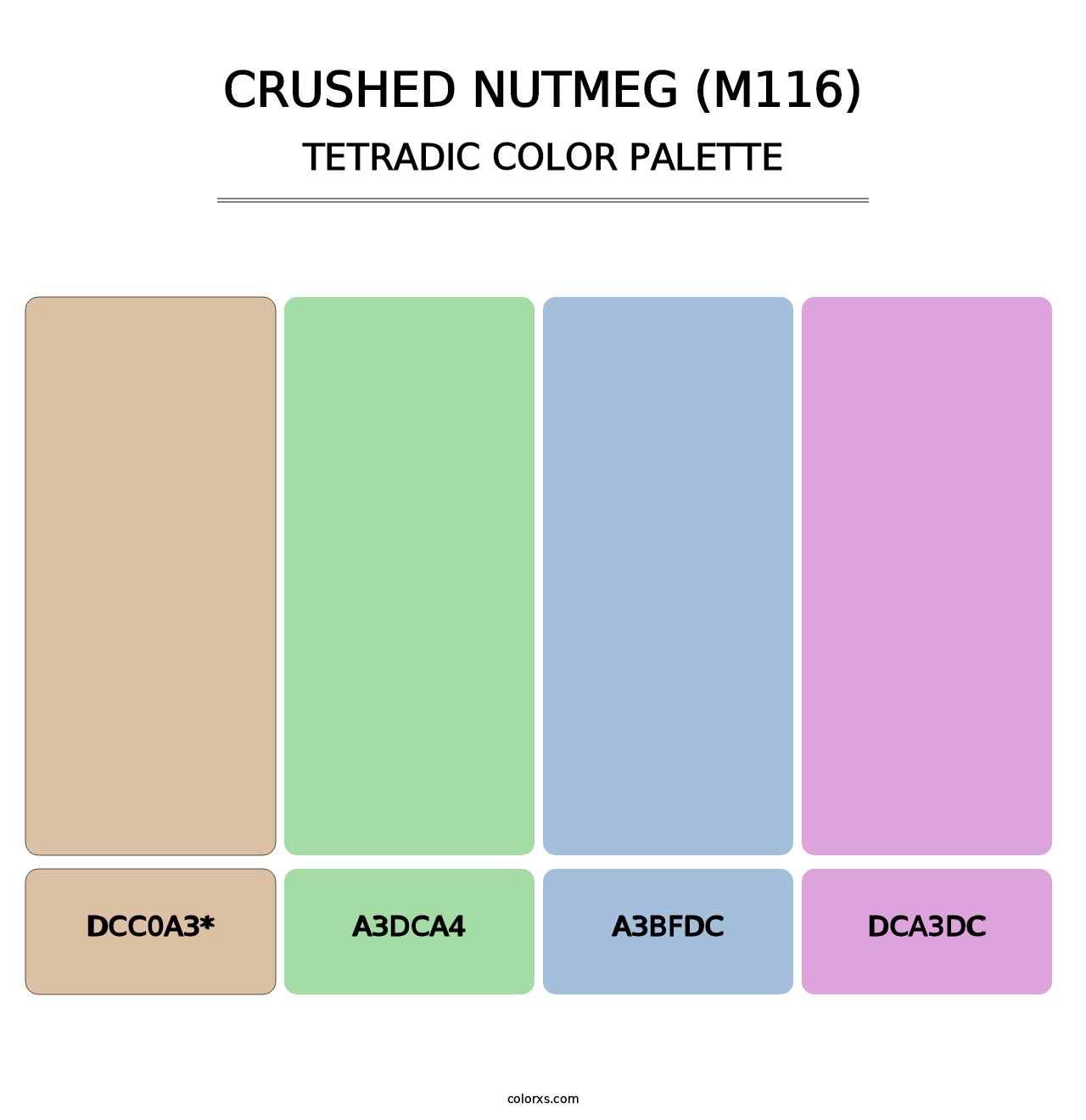 Crushed Nutmeg (M116) - Tetradic Color Palette