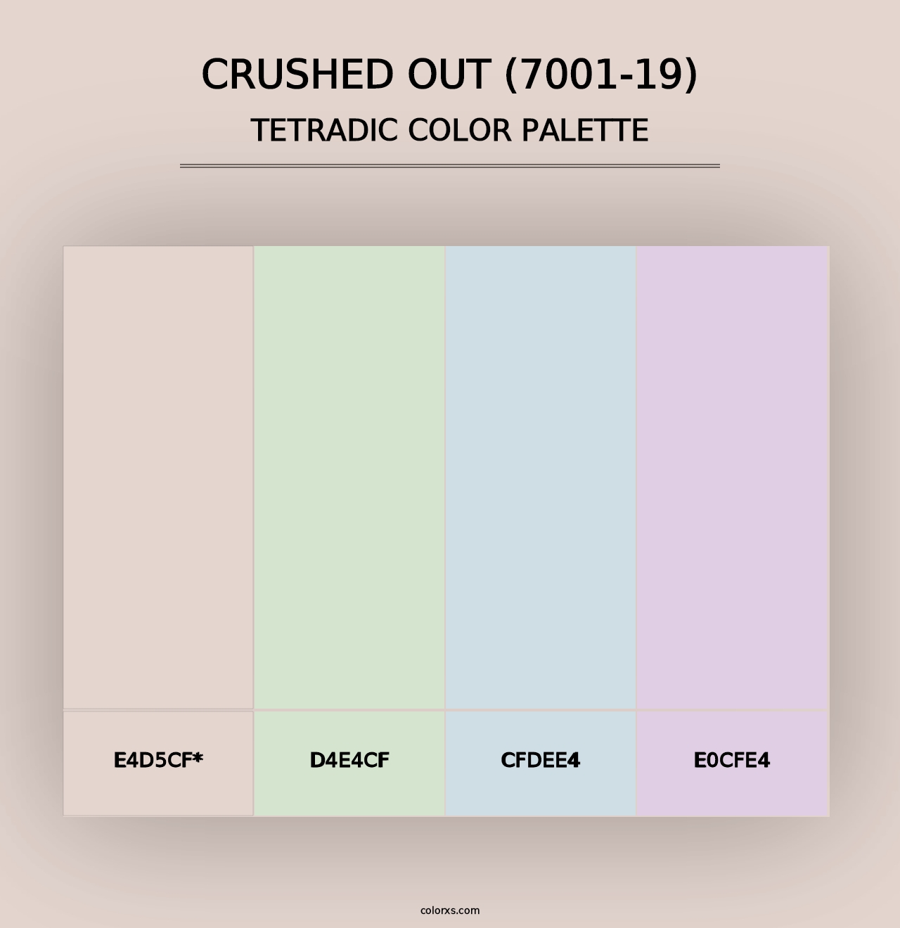 Crushed Out (7001-19) - Tetradic Color Palette