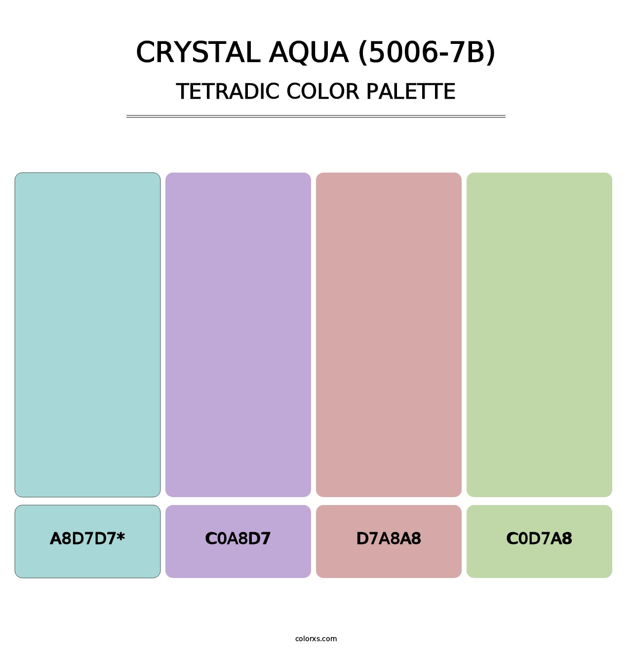 Crystal Aqua (5006-7B) - Tetradic Color Palette