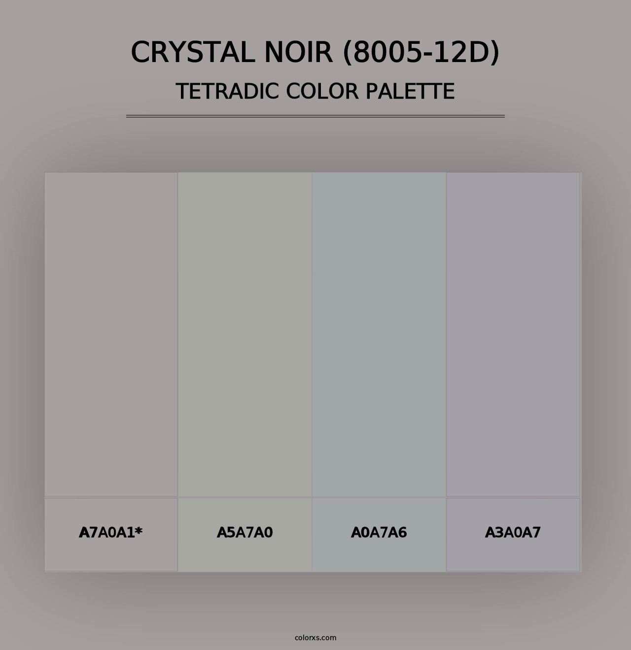 Crystal Noir (8005-12D) - Tetradic Color Palette