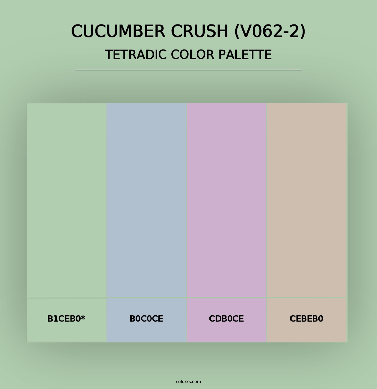 Cucumber Crush (V062-2) - Tetradic Color Palette