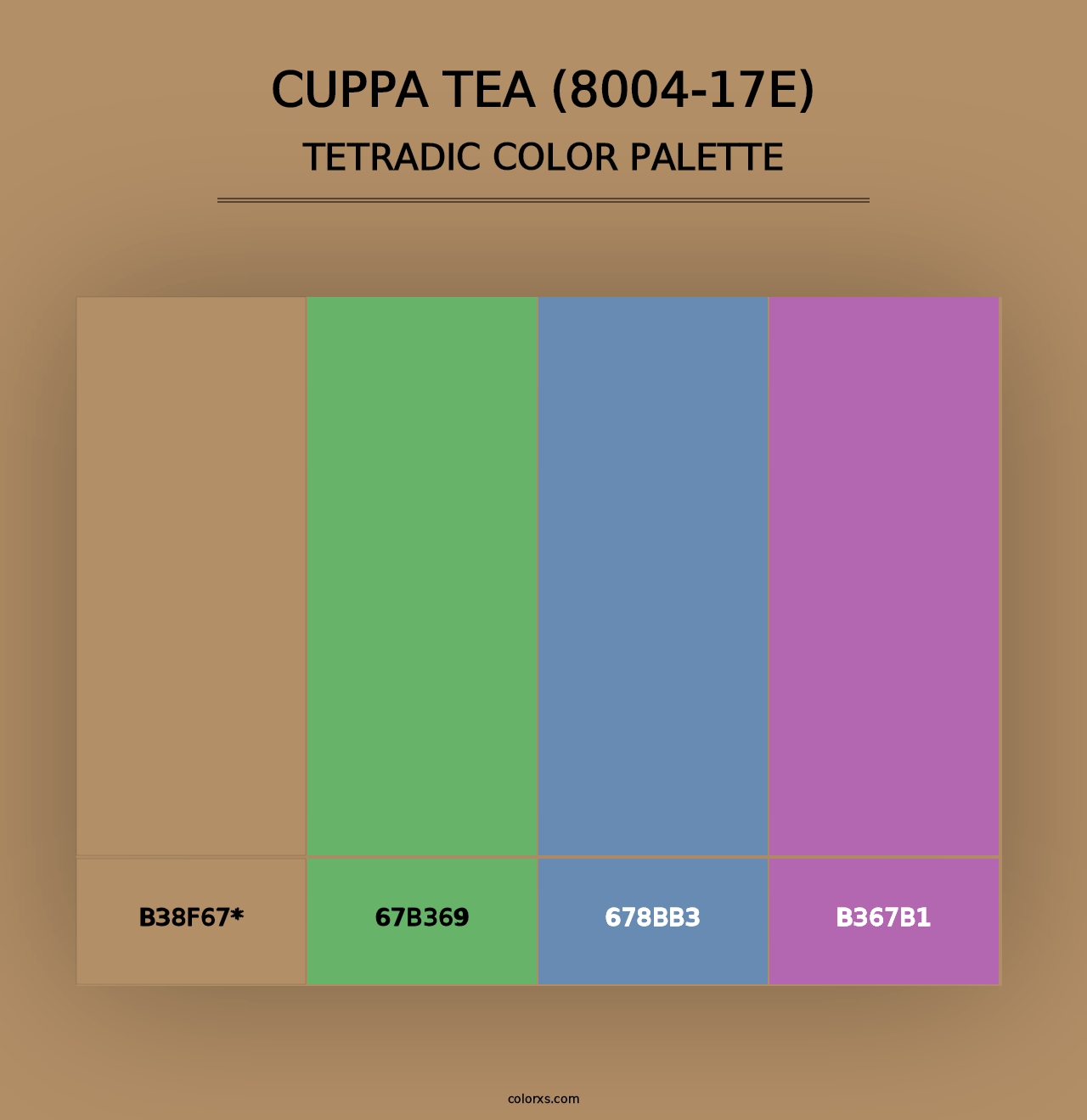 Cuppa Tea (8004-17E) - Tetradic Color Palette