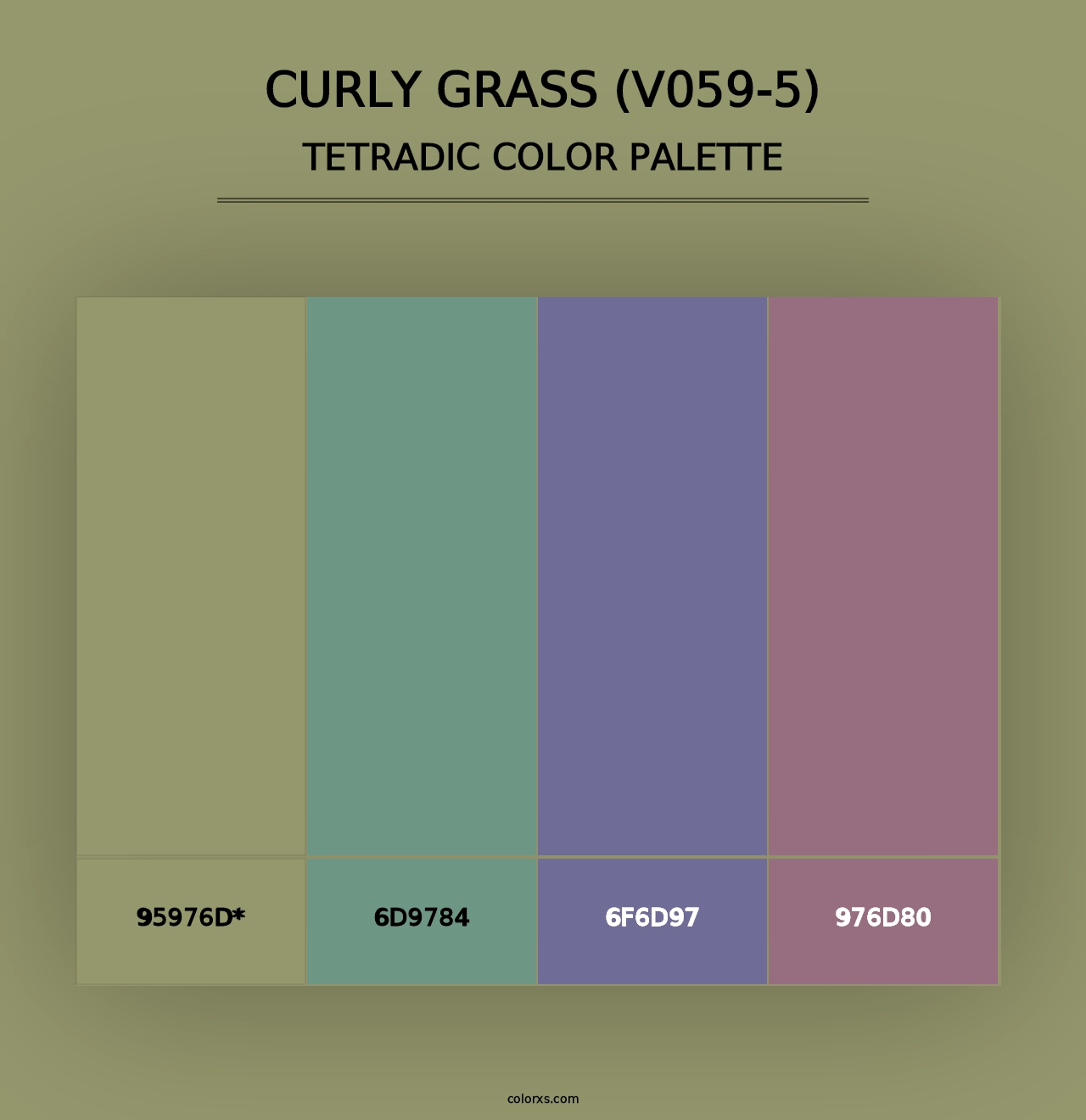 Curly Grass (V059-5) - Tetradic Color Palette