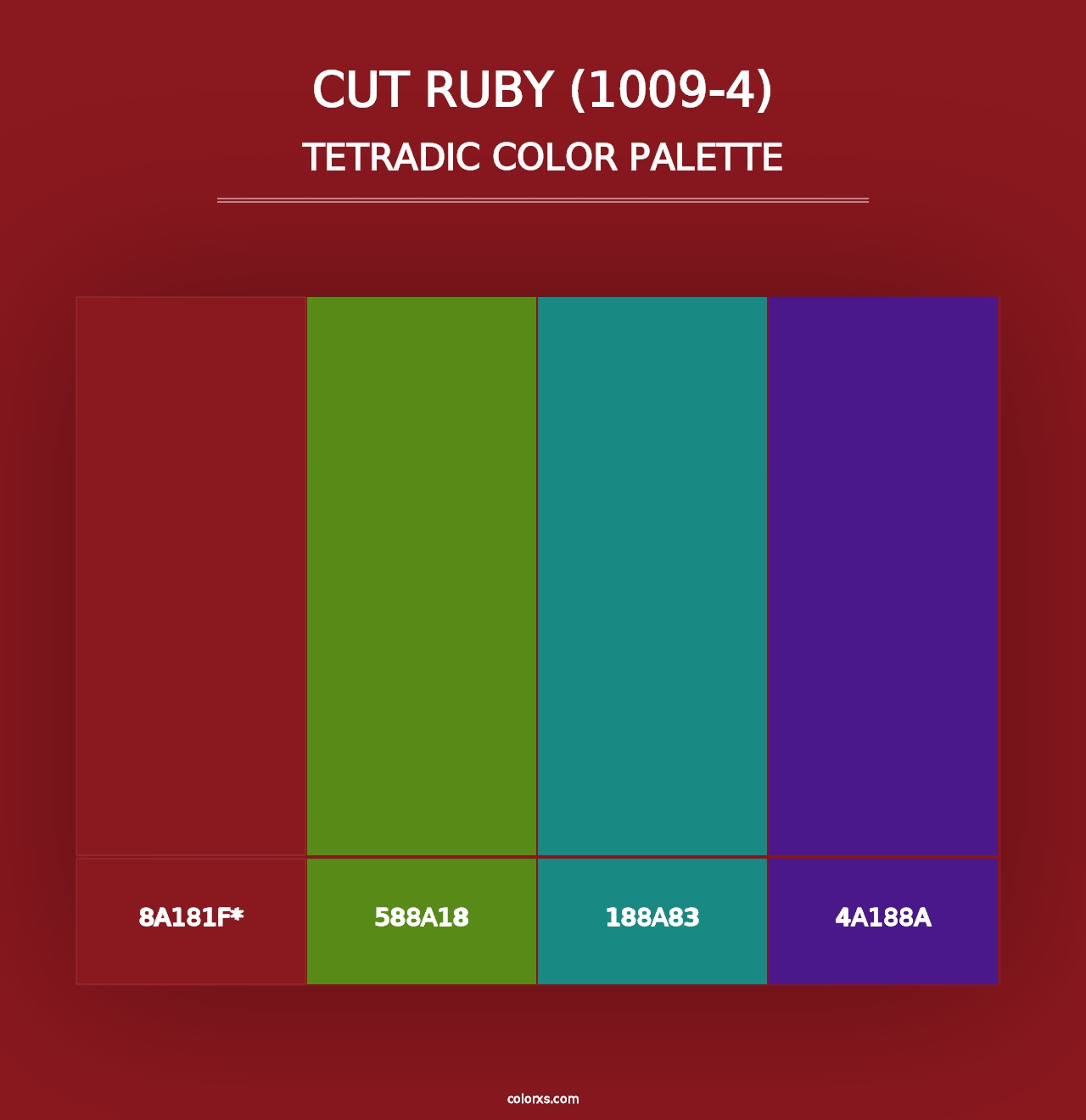 Cut Ruby (1009-4) - Tetradic Color Palette