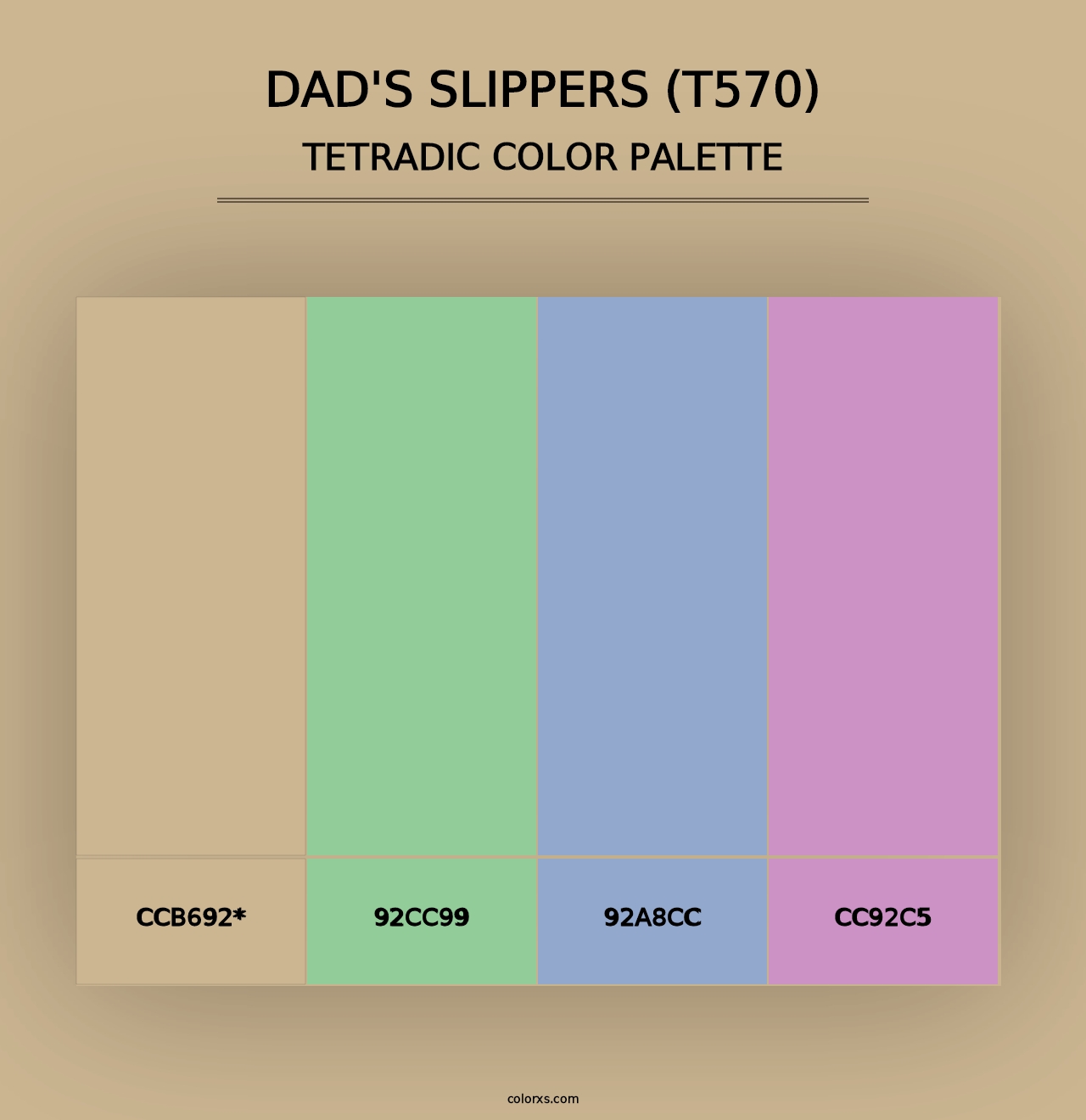 Dad's Slippers (T570) - Tetradic Color Palette