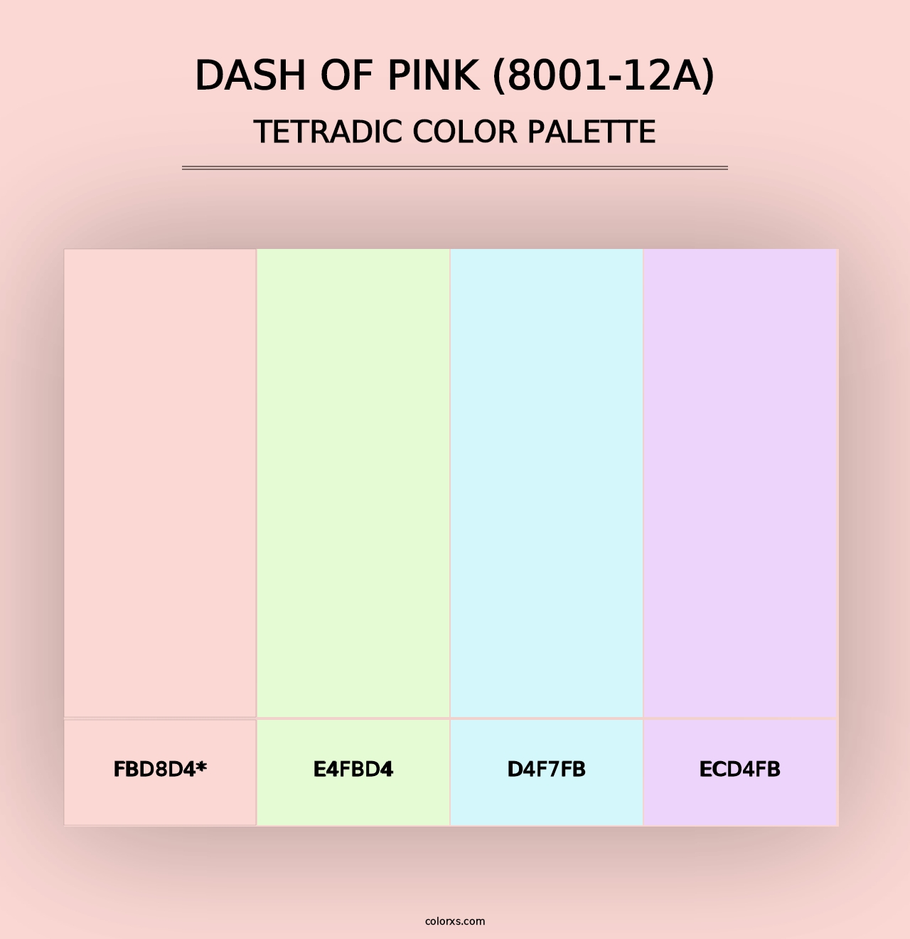 Dash of Pink (8001-12A) - Tetradic Color Palette