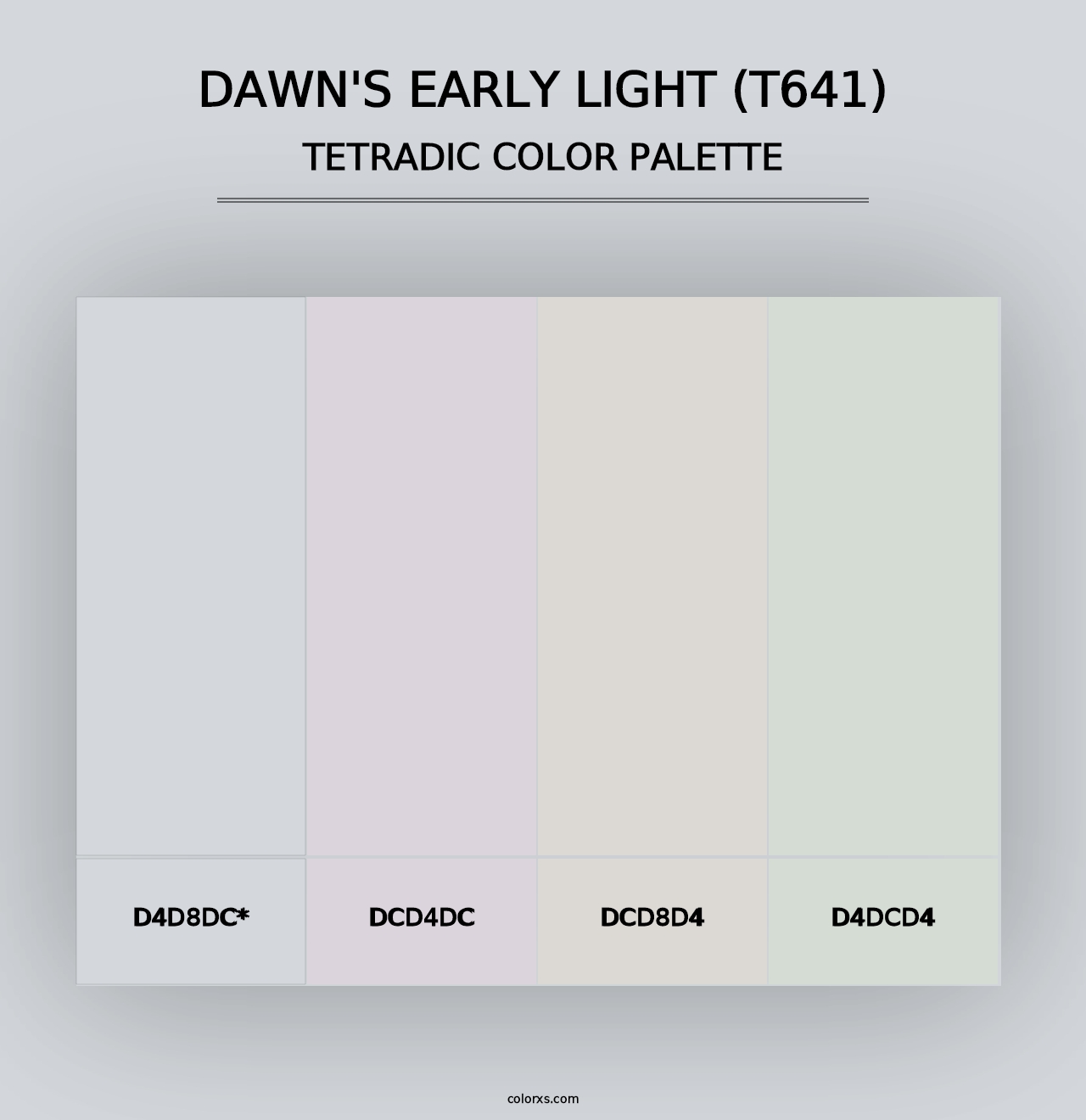 Dawn's Early Light (T641) - Tetradic Color Palette