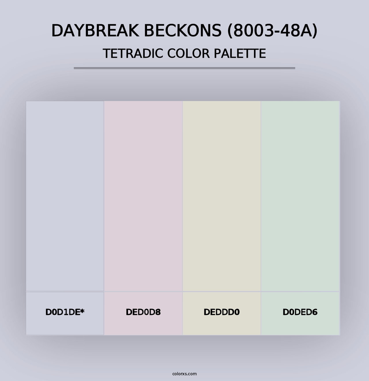 Daybreak Beckons (8003-48A) - Tetradic Color Palette