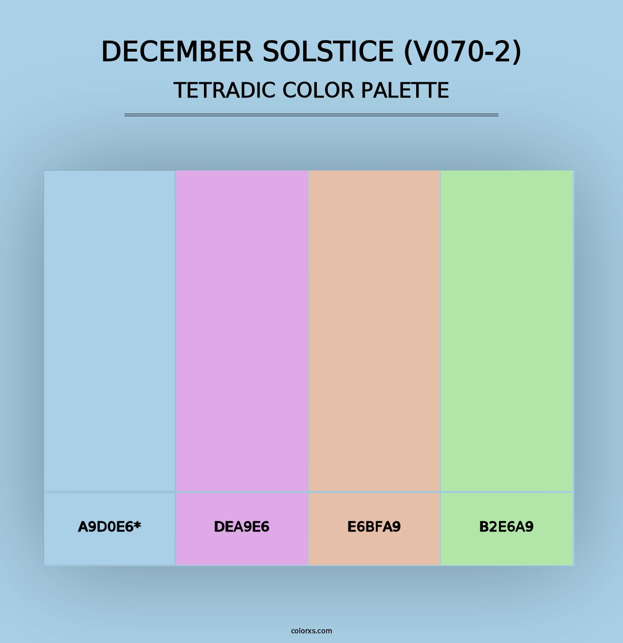 December Solstice (V070-2) - Tetradic Color Palette