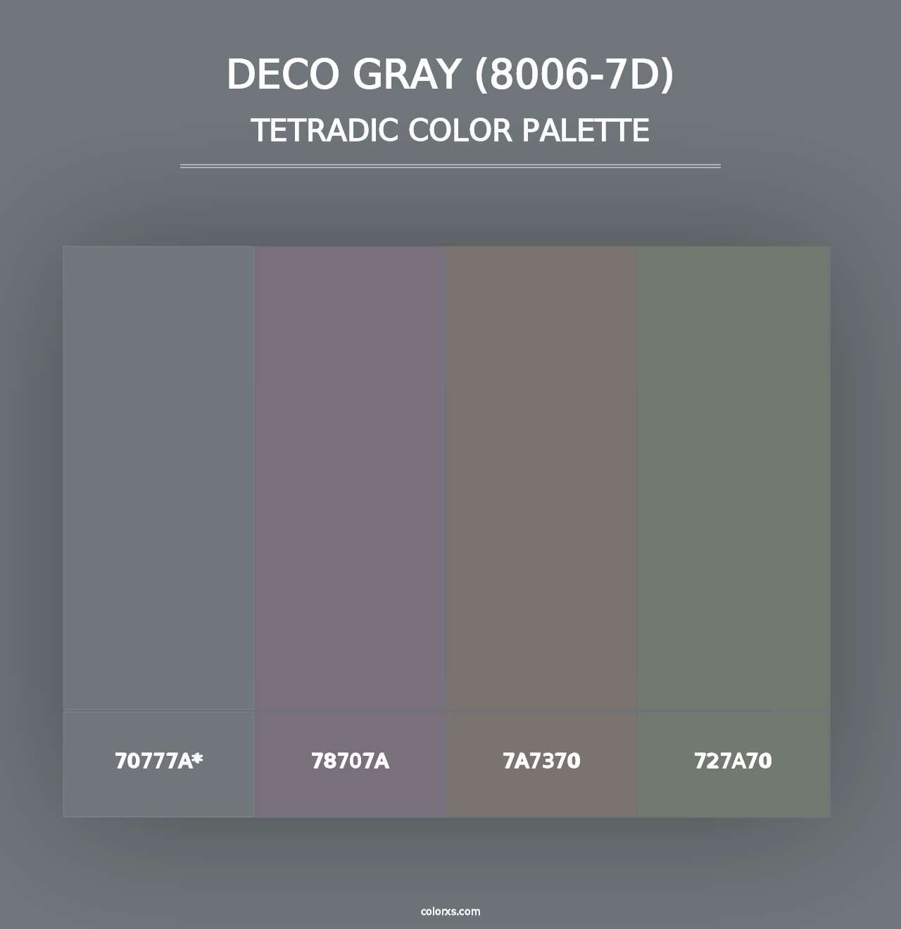 Deco Gray (8006-7D) - Tetradic Color Palette