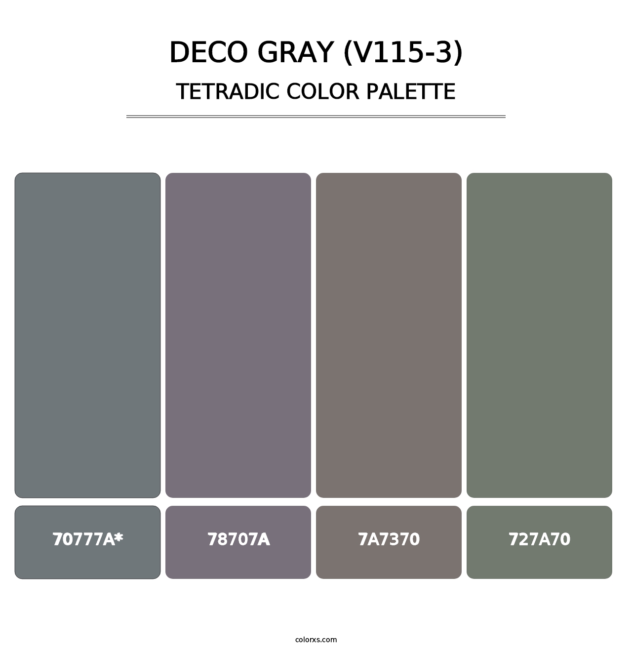 Deco Gray (V115-3) - Tetradic Color Palette