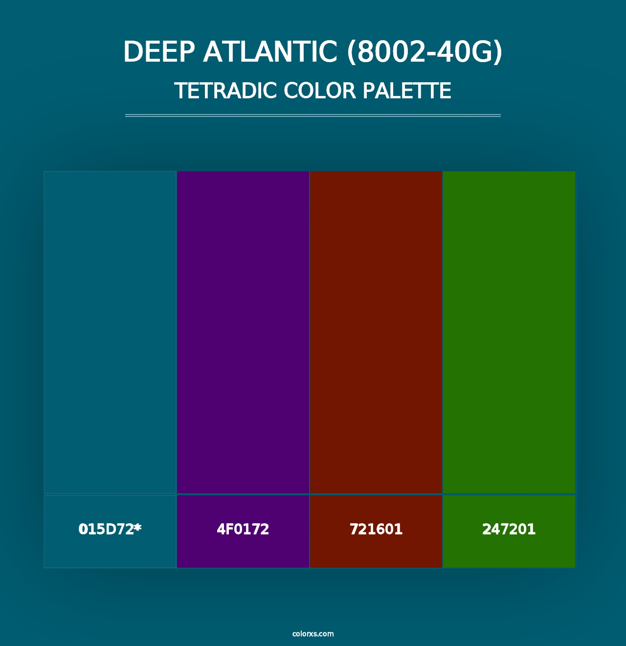 Deep Atlantic (8002-40G) - Tetradic Color Palette