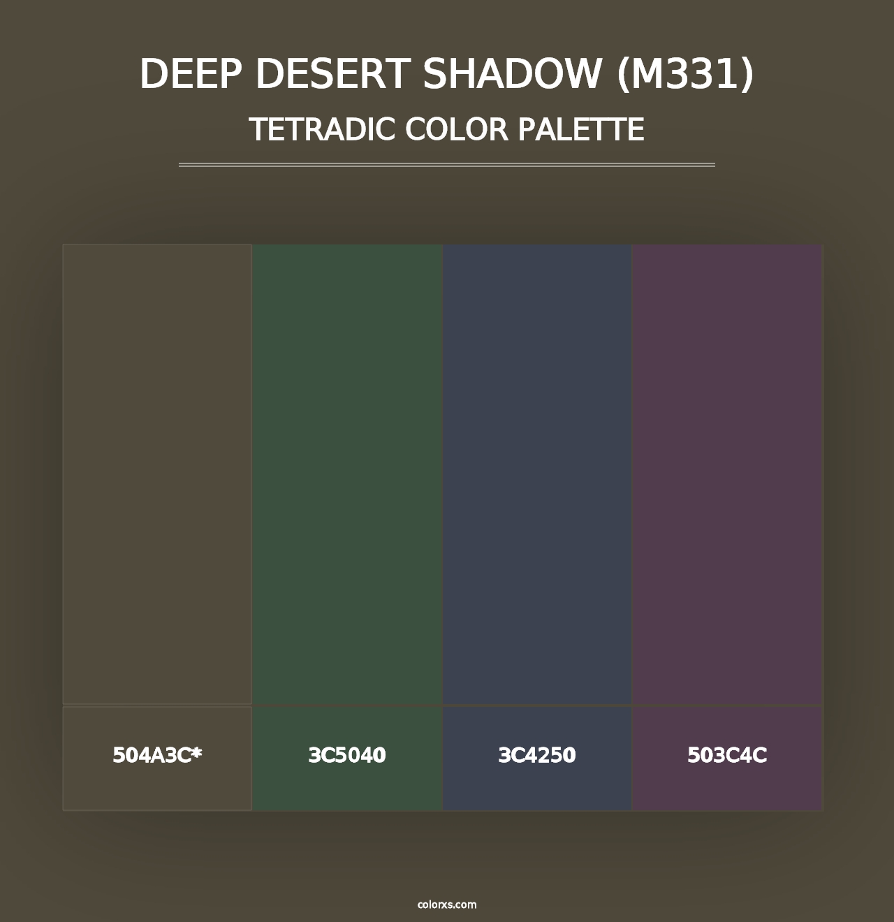 Deep Desert Shadow (M331) - Tetradic Color Palette