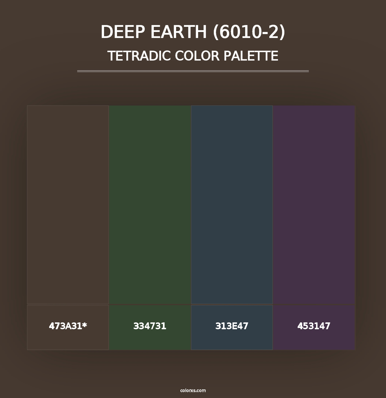 Deep Earth (6010-2) - Tetradic Color Palette