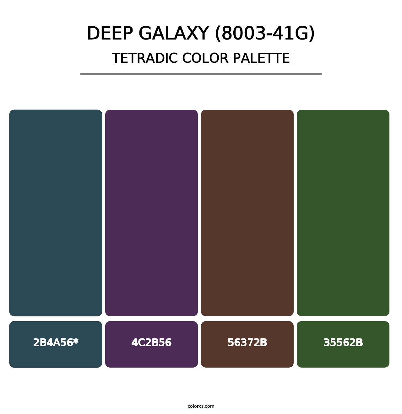 Deep Galaxy (8003-41G) - Tetradic Color Palette