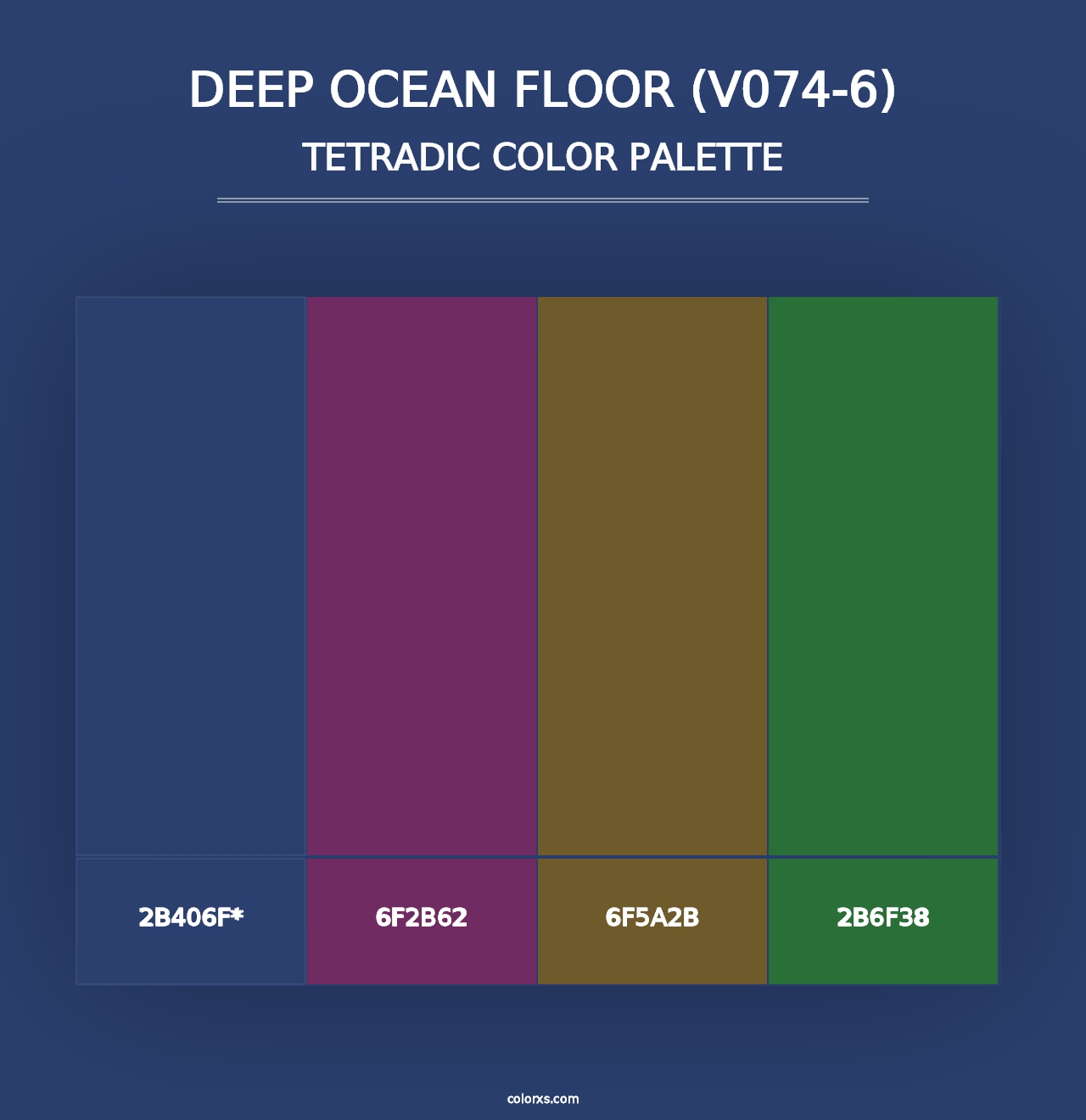 Deep Ocean Floor (V074-6) - Tetradic Color Palette