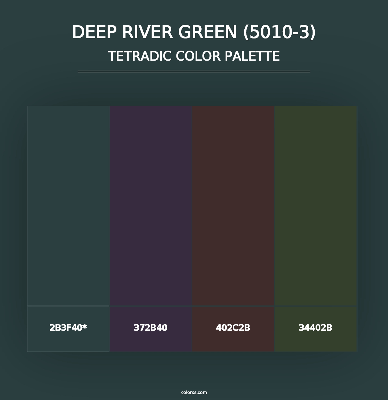 Deep River Green (5010-3) - Tetradic Color Palette