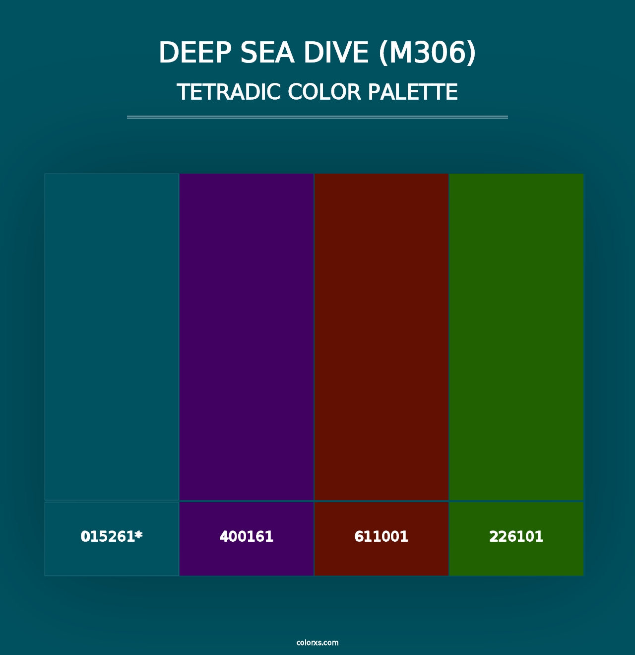 Deep Sea Dive (M306) - Tetradic Color Palette