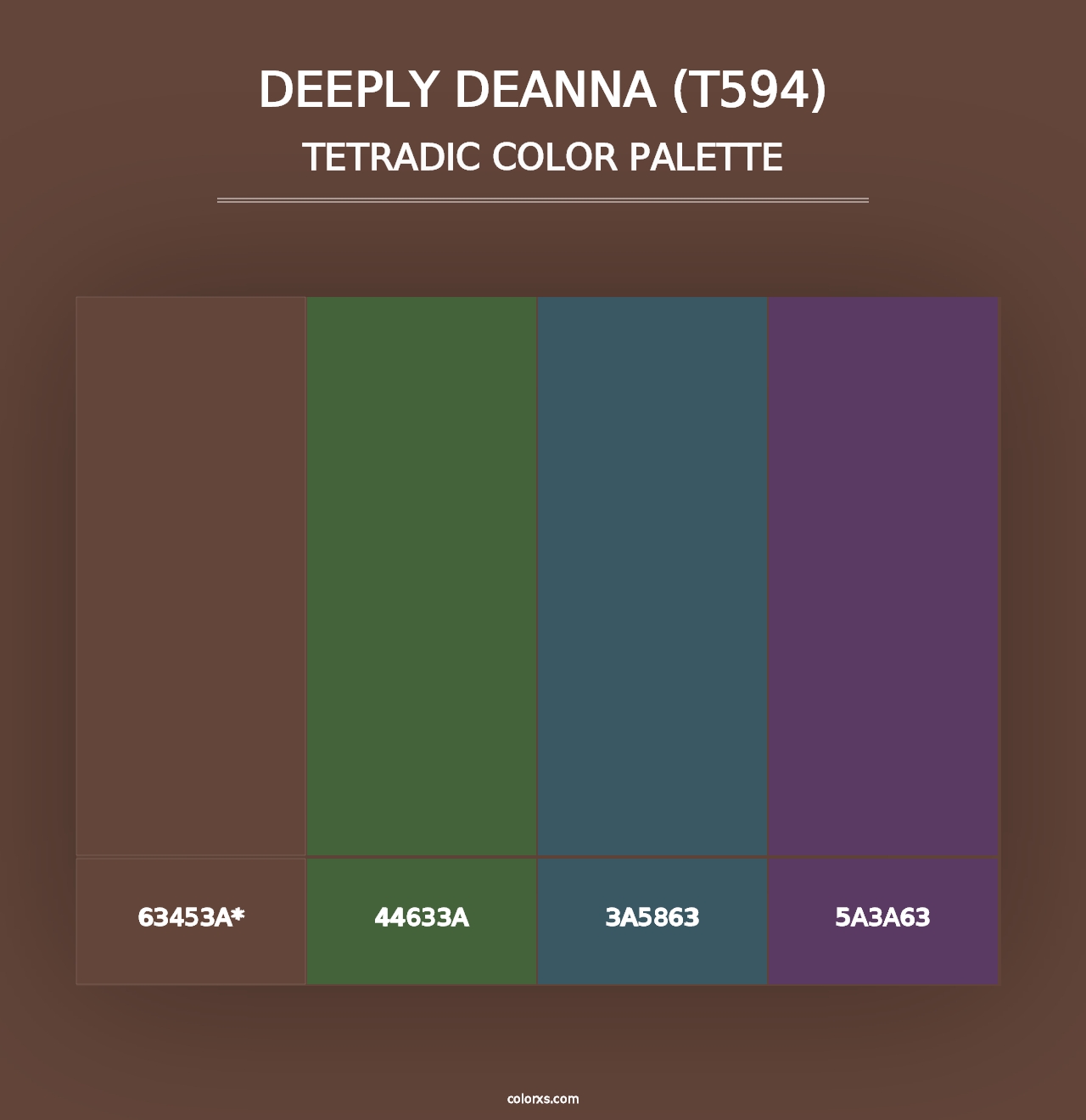 Deeply Deanna (T594) - Tetradic Color Palette