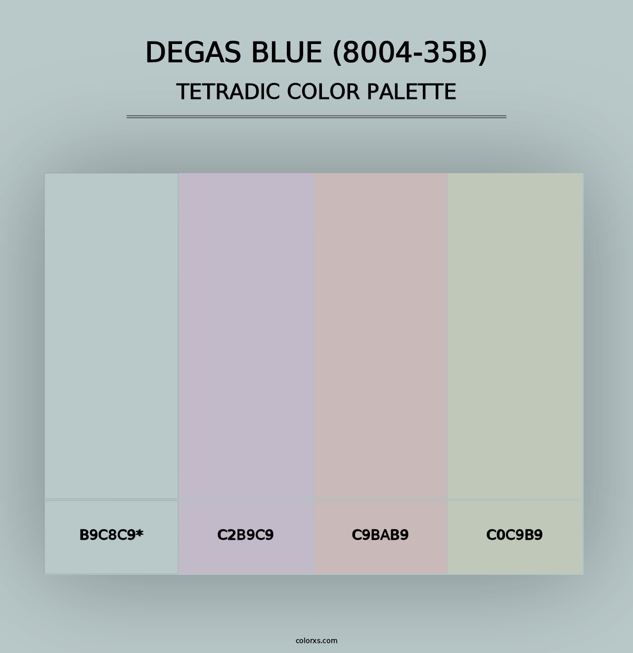 Degas Blue (8004-35B) - Tetradic Color Palette