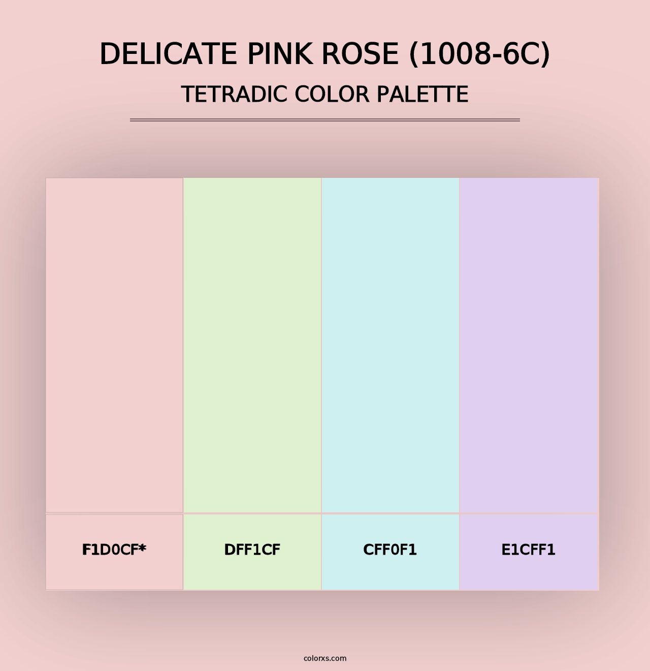 Delicate Pink Rose (1008-6C) - Tetradic Color Palette