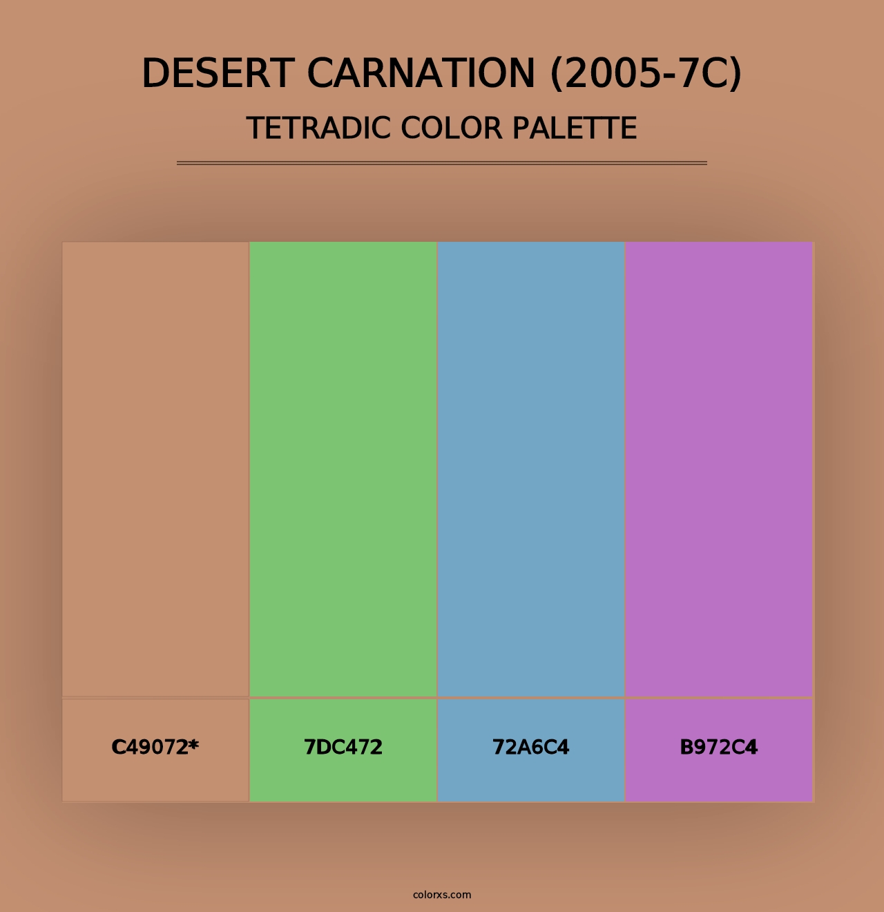 Desert Carnation (2005-7C) - Tetradic Color Palette