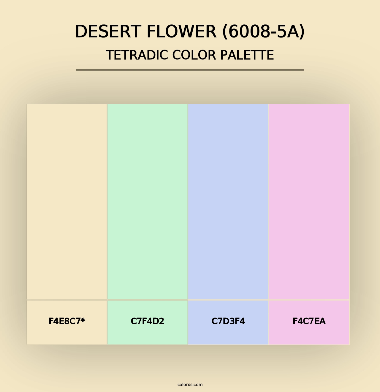 Desert Flower (6008-5A) - Tetradic Color Palette