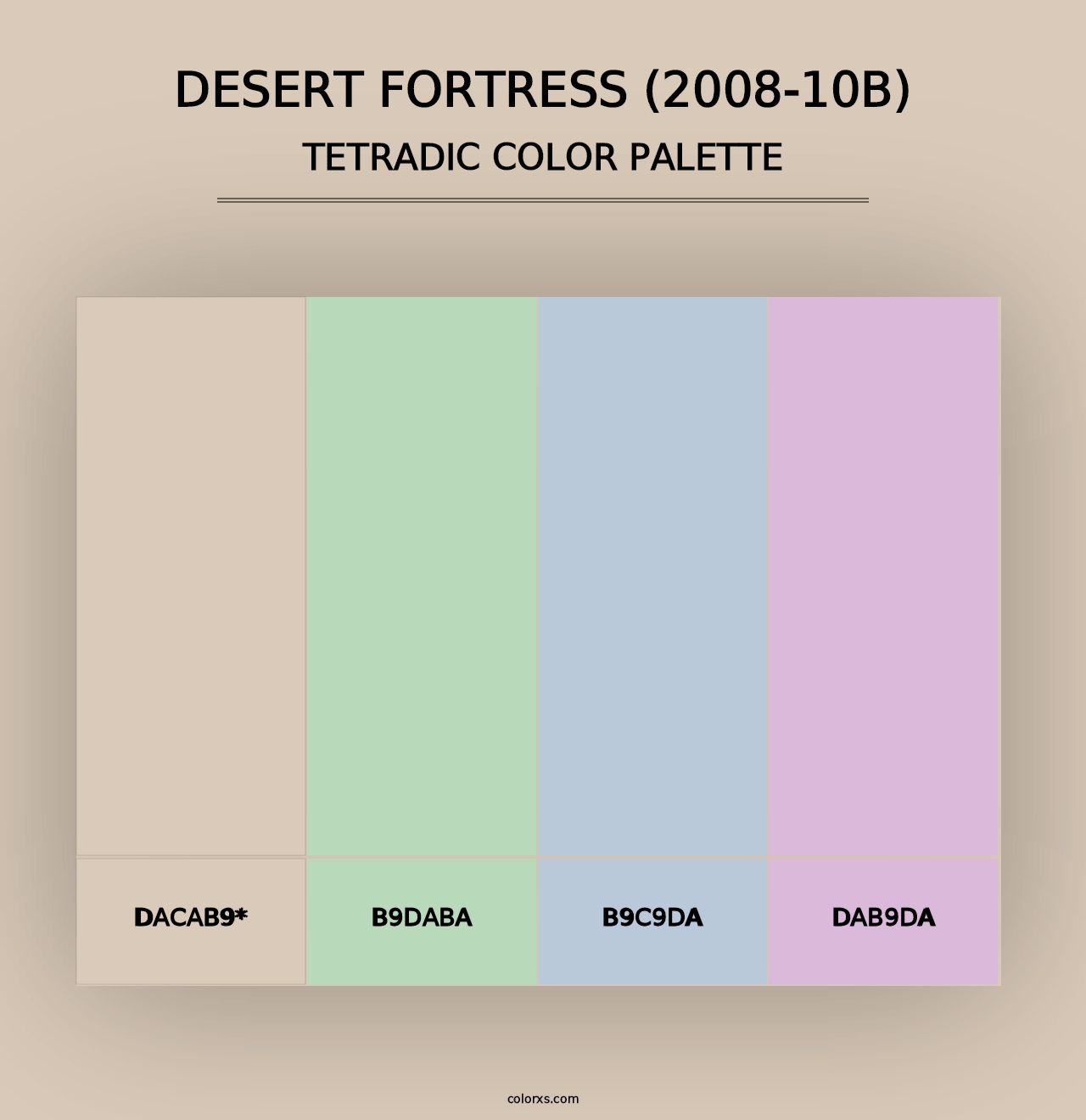 Desert Fortress (2008-10B) - Tetradic Color Palette