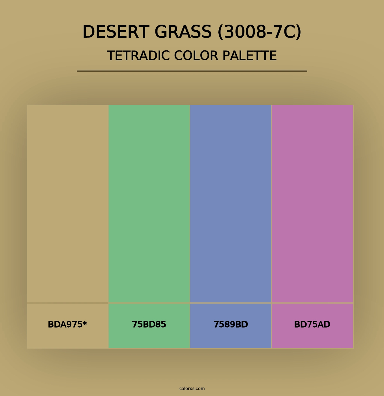 Desert Grass (3008-7C) - Tetradic Color Palette