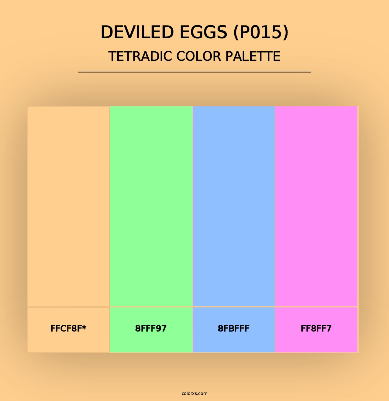 Deviled Eggs (P015) - Tetradic Color Palette