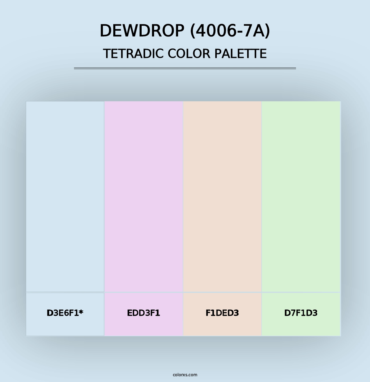 Dewdrop (4006-7A) - Tetradic Color Palette