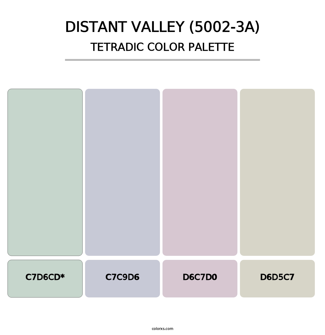 Distant Valley (5002-3A) - Tetradic Color Palette