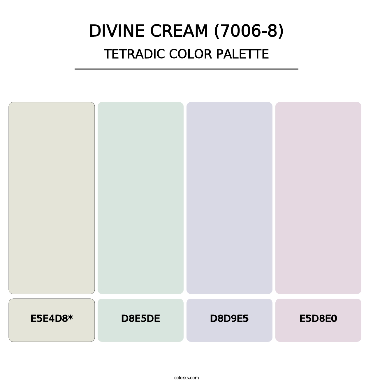 Divine Cream (7006-8) - Tetradic Color Palette