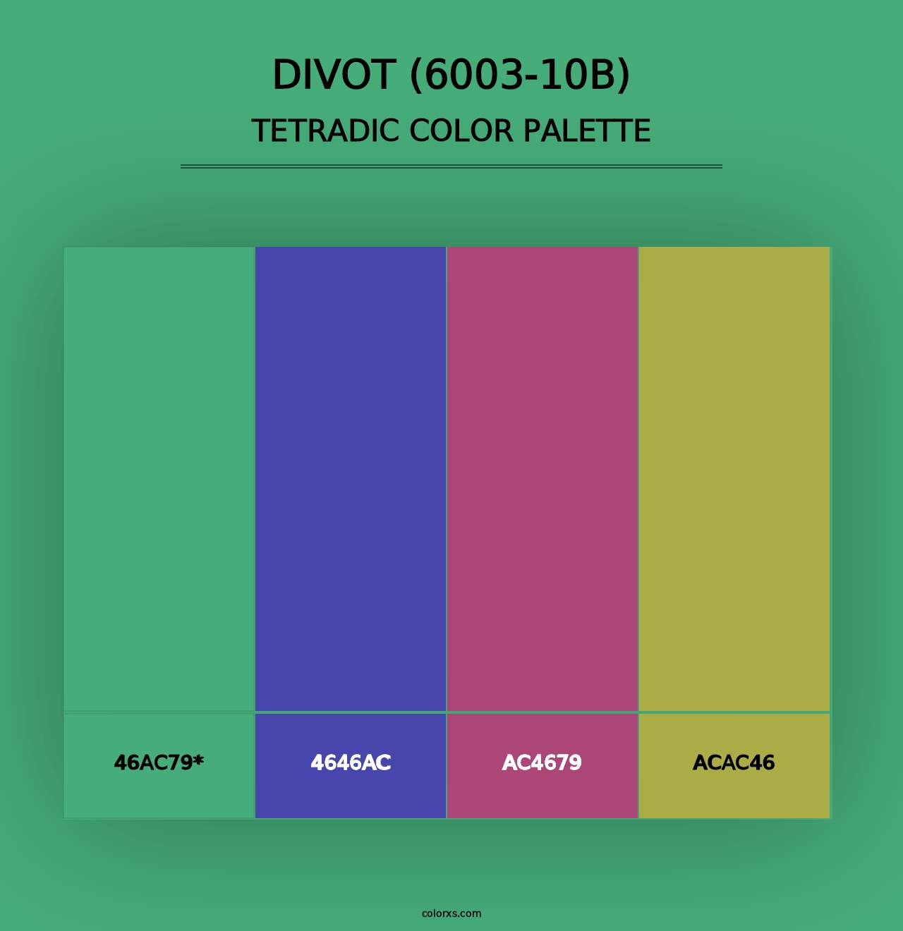 Divot (6003-10B) - Tetradic Color Palette