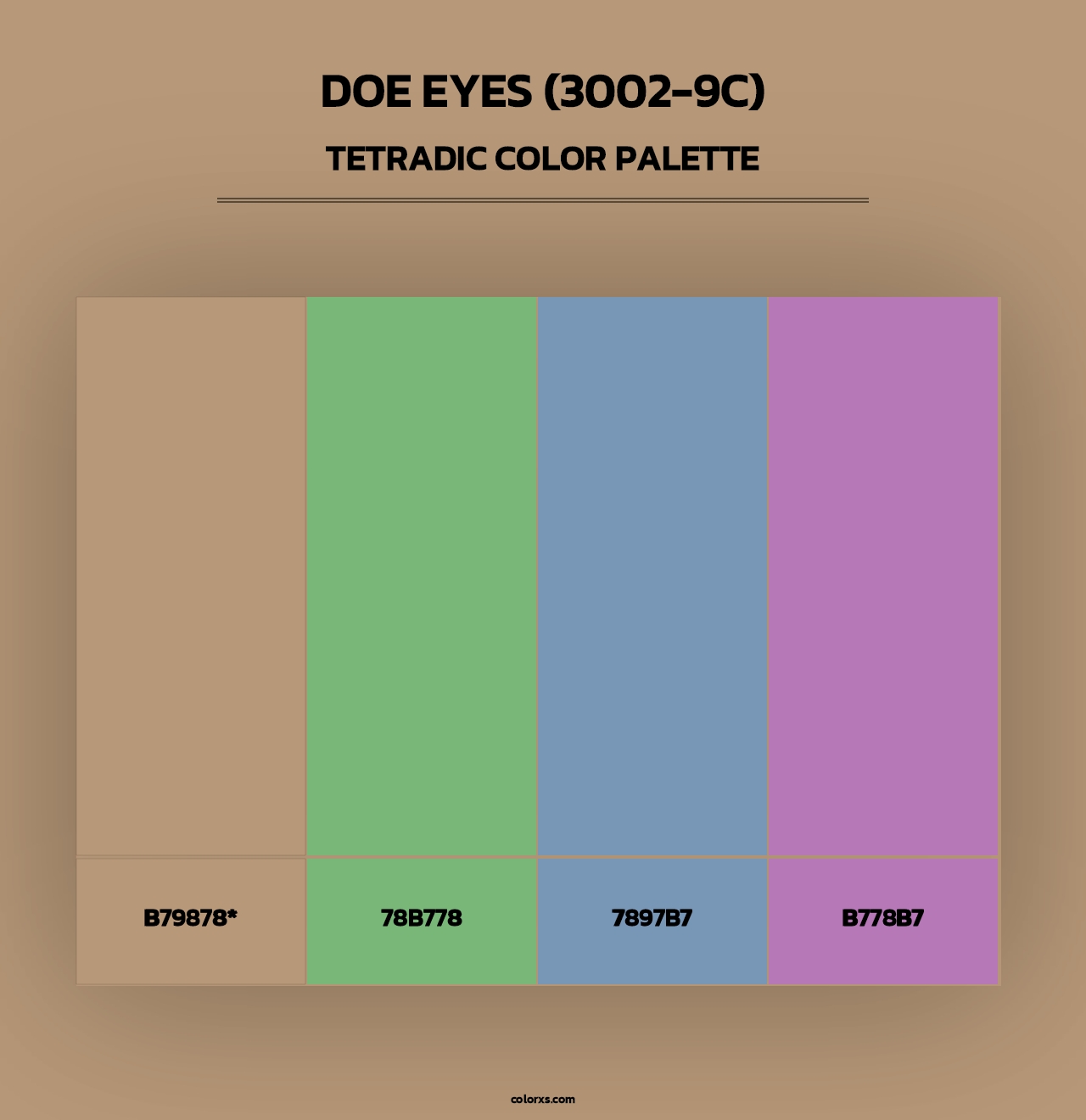 Doe Eyes (3002-9C) - Tetradic Color Palette