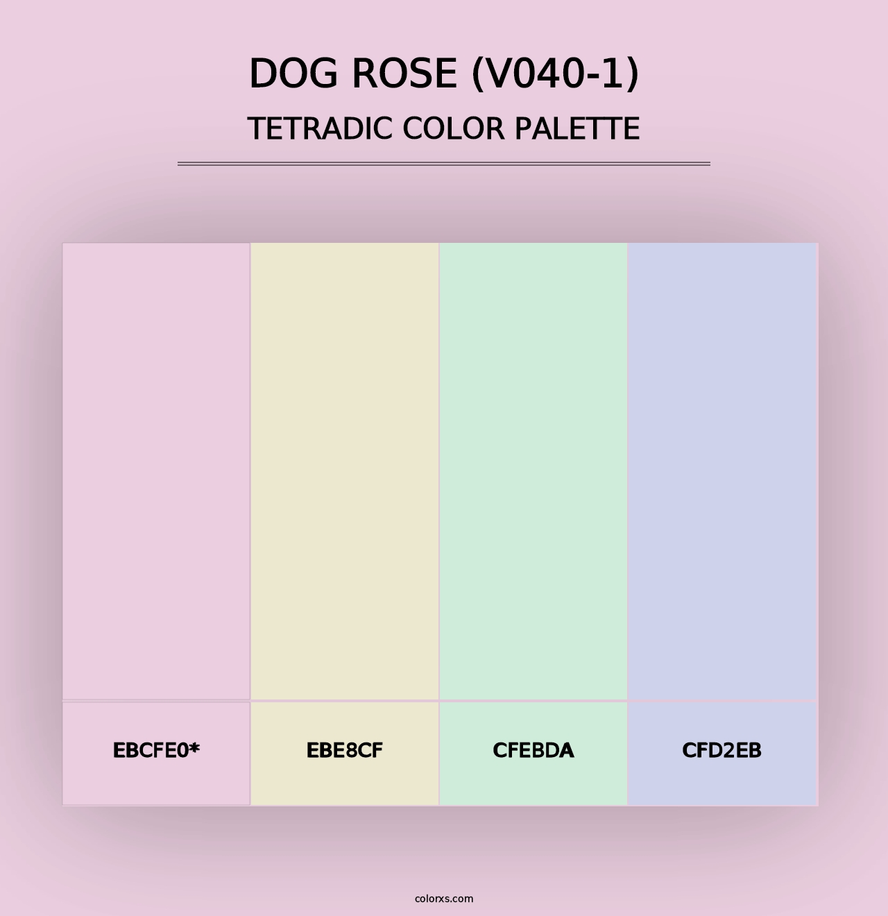 Dog Rose (V040-1) - Tetradic Color Palette