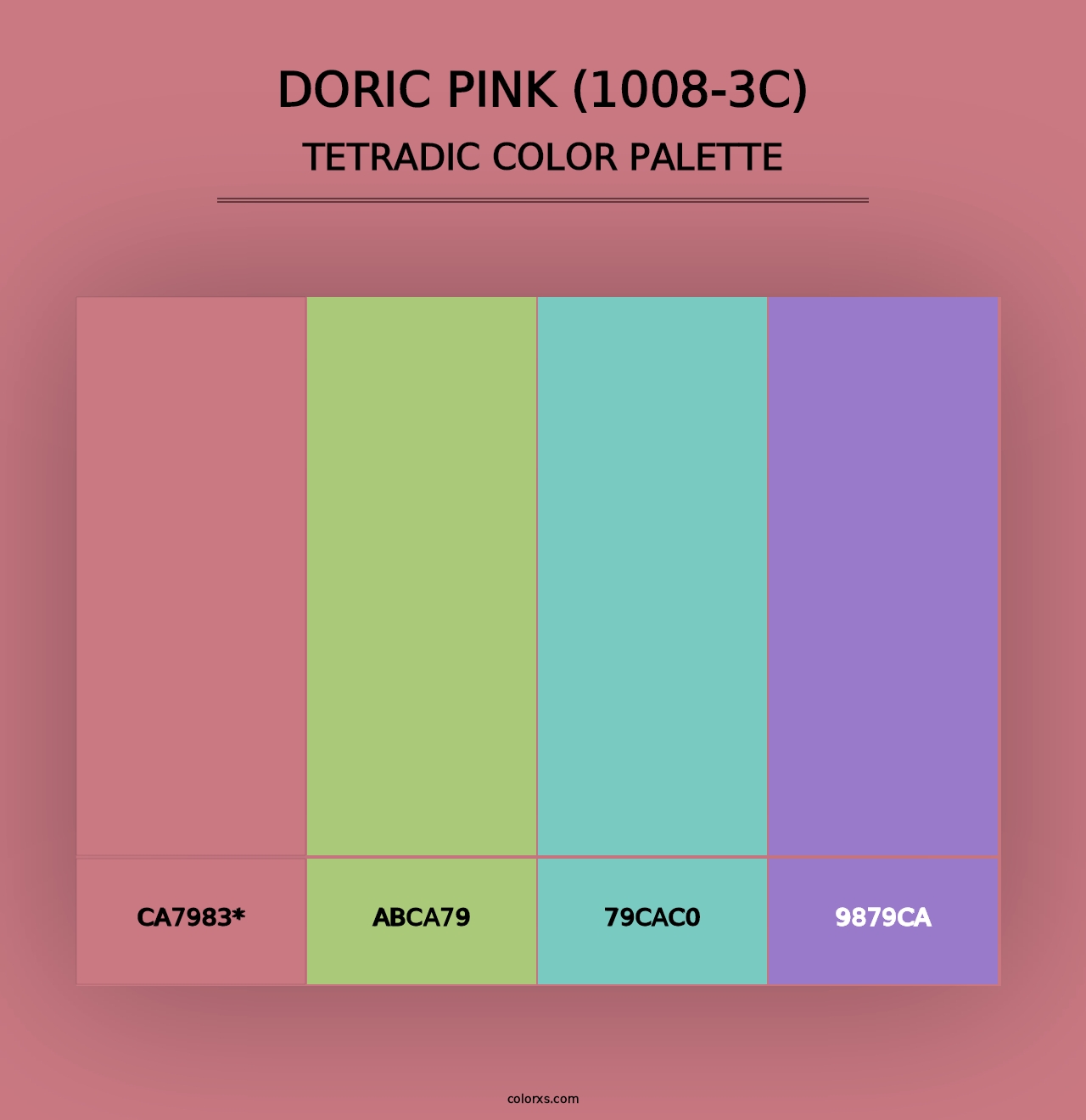 Doric Pink (1008-3C) - Tetradic Color Palette