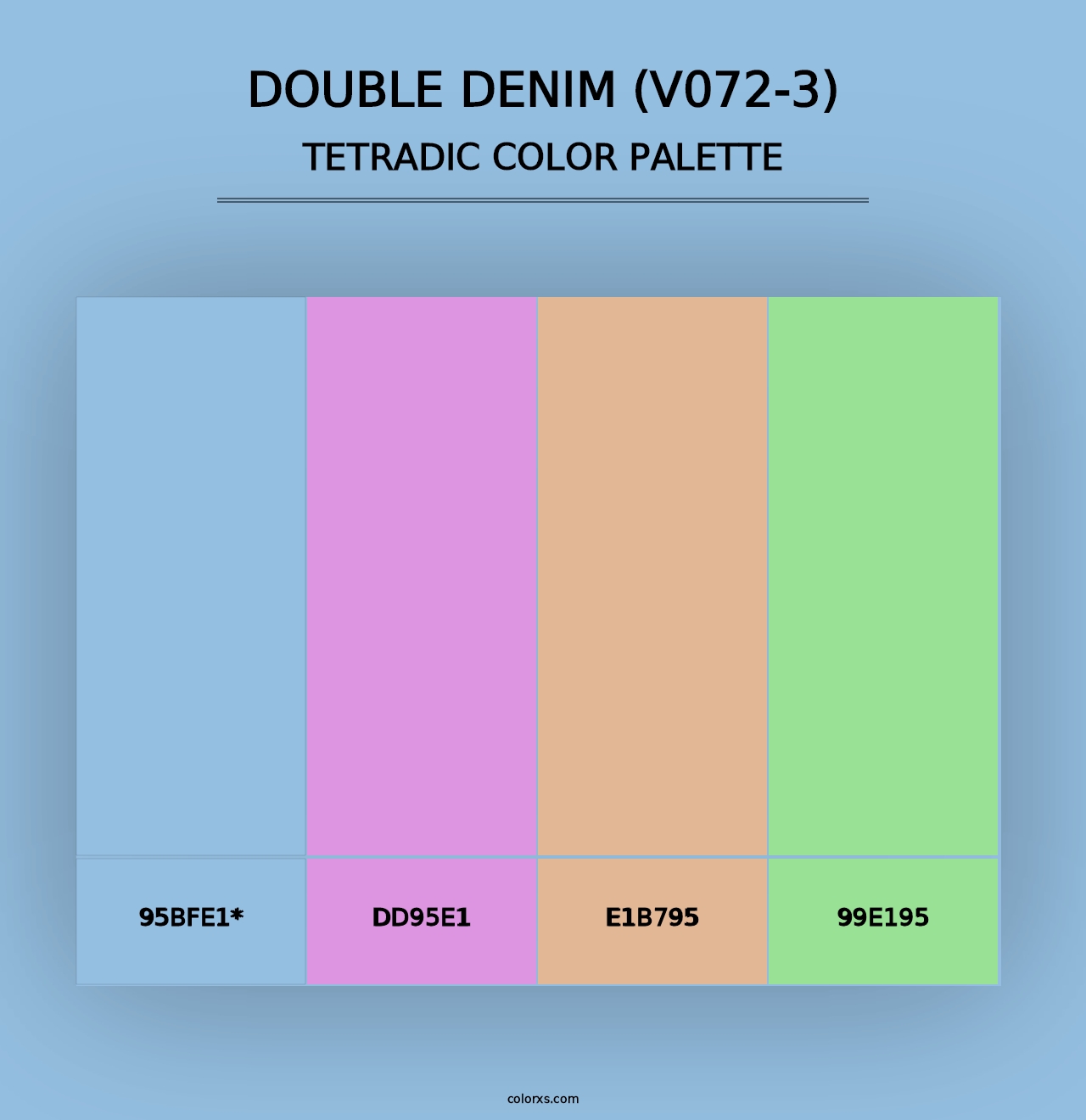 Double Denim (V072-3) - Tetradic Color Palette