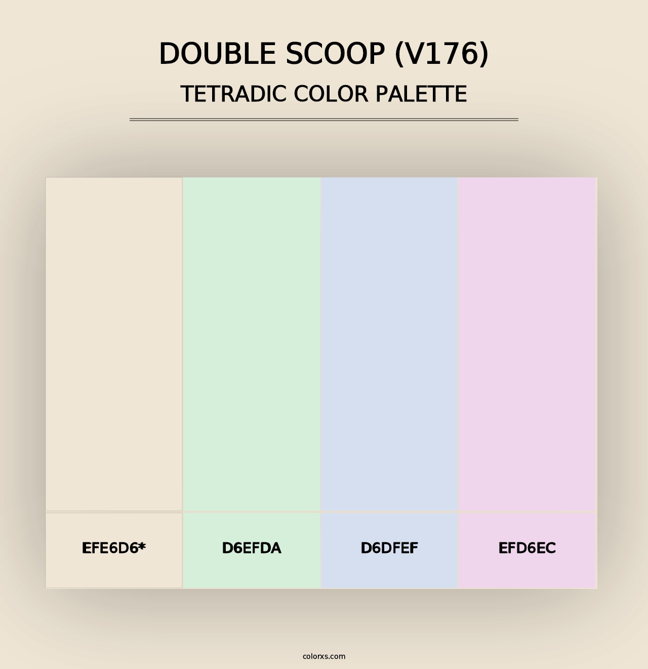 Double Scoop (V176) - Tetradic Color Palette