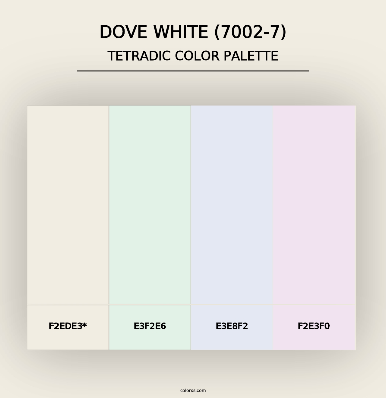 Dove White (7002-7) - Tetradic Color Palette