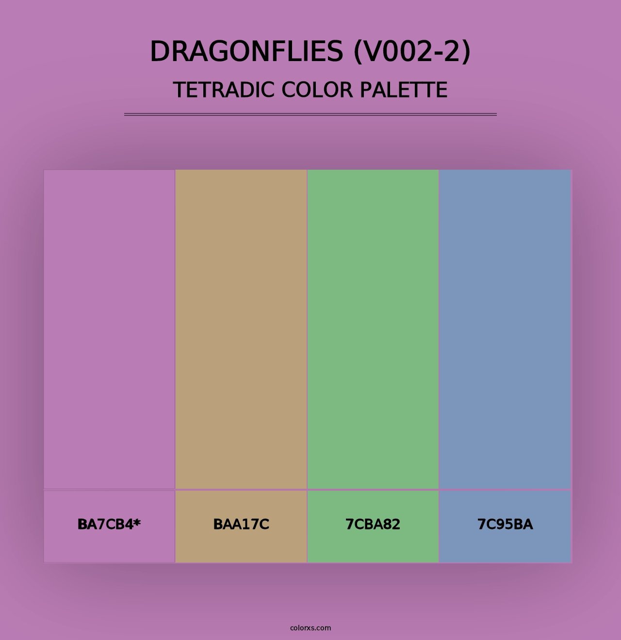 Dragonflies (V002-2) - Tetradic Color Palette