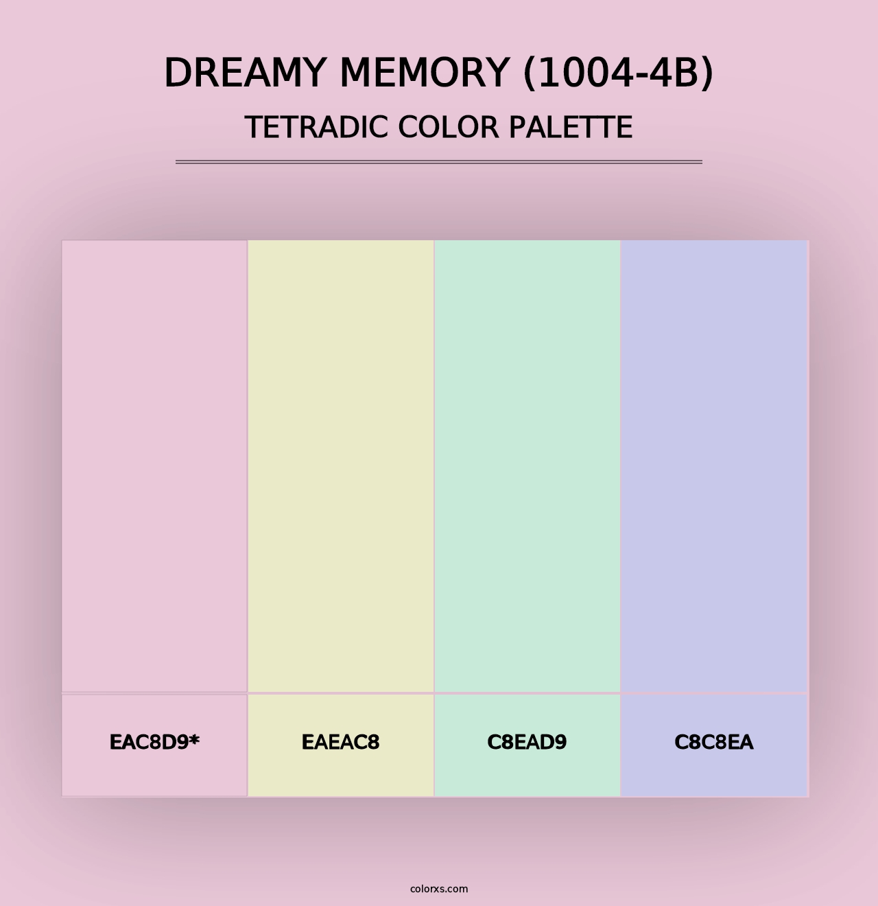 Dreamy Memory (1004-4B) - Tetradic Color Palette