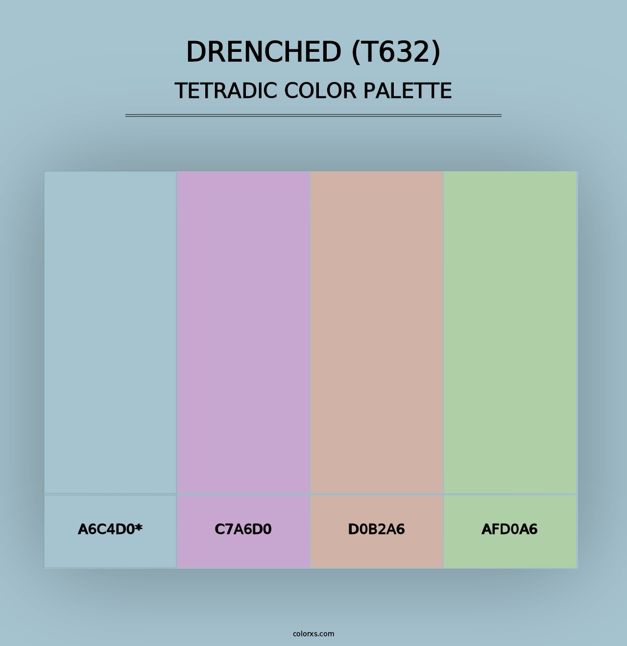 Drenched (T632) - Tetradic Color Palette