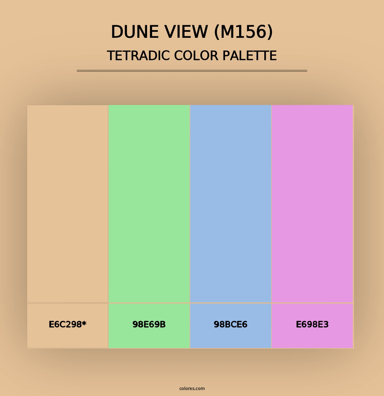 Dune View (M156) - Tetradic Color Palette