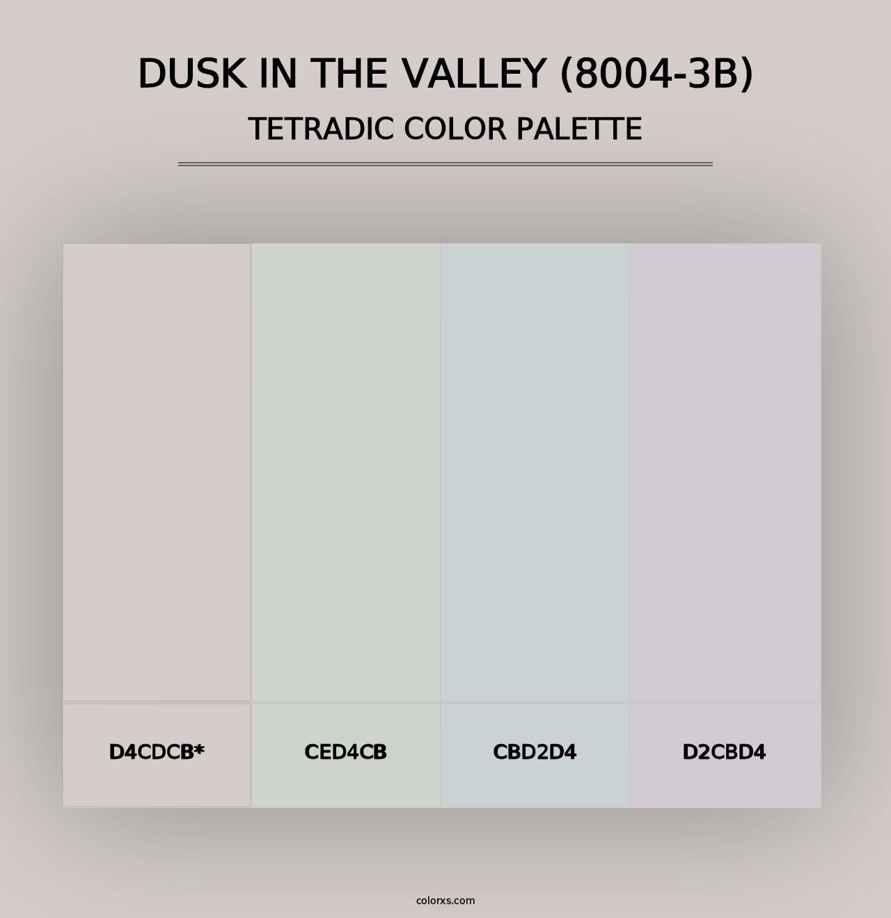 Dusk in the Valley (8004-3B) - Tetradic Color Palette