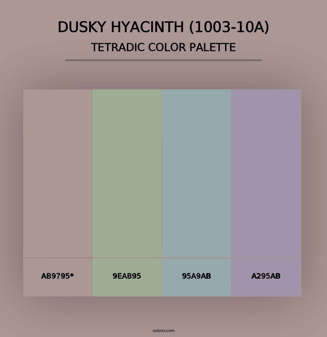 Dusky Hyacinth (1003-10A) - Tetradic Color Palette