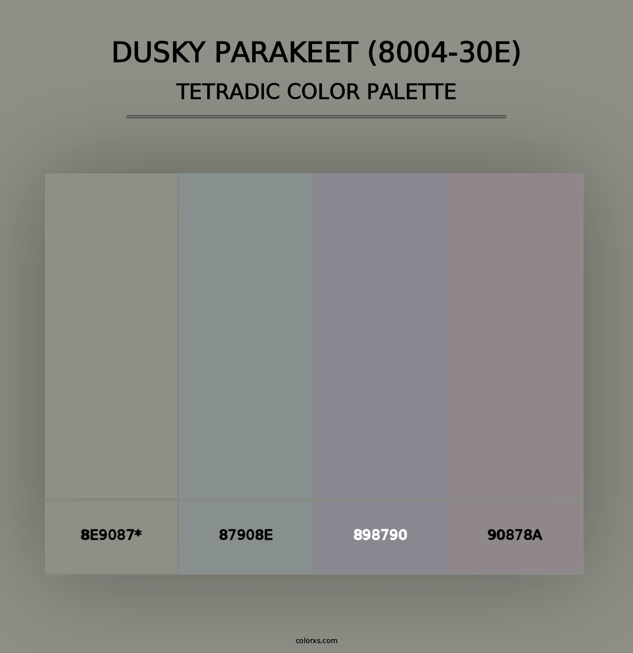 Dusky Parakeet (8004-30E) - Tetradic Color Palette